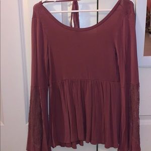 Belle sleeve peplum shirt